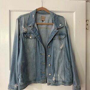 Joes jeans Light Blue Distressed oversized Denim Jacket